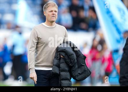 Jens Foensskov Olsen (entraîneur de la FCN) lors du match de super ligue entre Soenderjyske et FC Nordsjaelland au Sydbank Park à Haderslev le dimanche 6 octobre 2024. (Photo : Claus Fisker/Ritzau Scanpix) crédit : Ritzau/Alamy Live News Banque D'Images