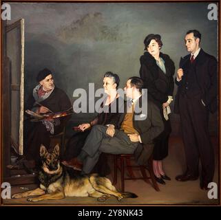 'Ma famille', 1937, Ignacio Zuloaga (1870-1945), Museo de Bellas Artes, Bilbao, Bizkaia, pays Basque, Espagne. Banque D'Images