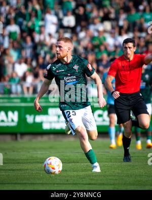 Ferrol, Espagne. Le Racing Club Ferrol remporte la promotion en Hypermotion League. Carlos Vicente pendant le match Banque D'Images