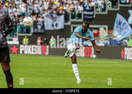 Nuno Tavares du SS Lazio lors du SS Lazio vs Empoli FC, match de football italien Serie A à Rome, Italie, 6 octobre 2024 Banque D'Images