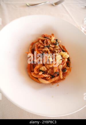 Restaurant Conte Matto à Trequanda, Italie Banque D'Images