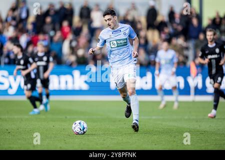 Haderslev, Danemark. 06 octobre 2024. Maxime Soulas (12 ans) de Sonderjyske vu lors du match danois de 3F Superliga entre Sonderjyske et FC Nordsjaelland au Sydbank Park à Haderslev. Crédit : Gonzales photo/Alamy Live News Banque D'Images