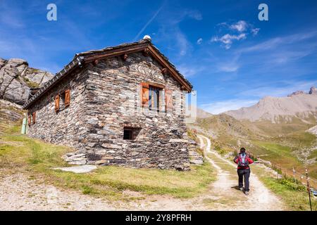 Refuge du Lac Blanc, Parc National de la Vanoise, Savoie, Rhône-Alpes, France Banque D'Images