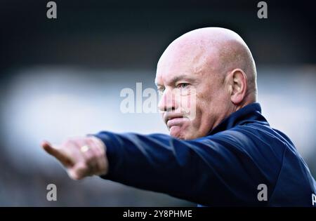 Viborg, Danemark. 06 octobre 2024. L'entraîneur-chef de l'AGF, Uwe Rösler, dans le match de Superliga entre Viborg FF et AGF à l'Energi Viborg Arena, dimanche 6 octobre 2024. (Photo : Henning Bagger/Ritzau Scanpix) crédit : Ritzau/Alamy Live News Banque D'Images