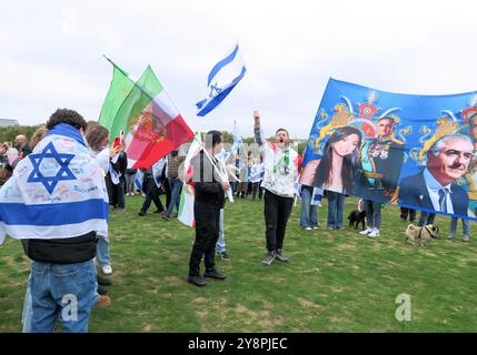 Londres, Royaume-Uni. 6 octobre 2024. Le mémorial du massacre du 7 octobre a lieu à Londres. Crédit : Brian Minkoff/Alamy Live News Banque D'Images