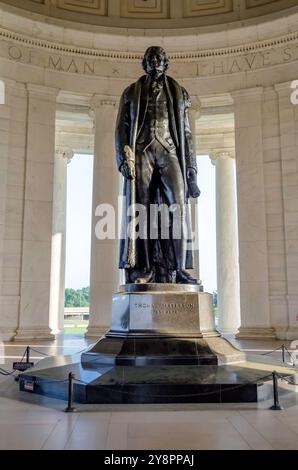 Monument Thomas Jefferson à l'intérieur du légendaire Jefferson Memorial, Washington DC, États-Unis Banque D'Images