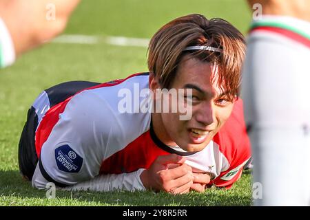 Rotterdam, pays-Bas. 06 octobre 2024. ROTTERDAM, PAYS-BAS - 6 OCTOBRE : Ayase Ueda de Feyenoord lors du match Néerlandais Eredivisie entre Feyenoord et FC Twente au Stadion Feijenoord le 6 octobre 2024 à Rotterdam, pays-Bas. (Photo de Peter Lous/Orange Pictures) crédit : Orange pics BV/Alamy Live News Banque D'Images