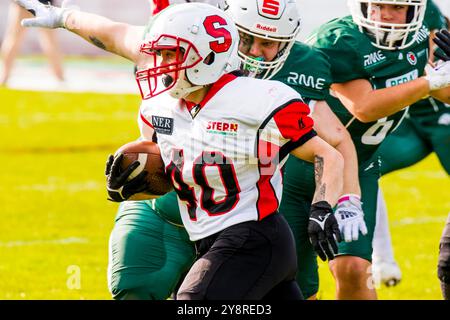 Schwaebisch Hall Allemagne. 06 octobre, 2024Ligue allemande de football, Damenbundesliga, Ladies Bowl, Stuttgart Scorpion Sisters - Schwäbisch Hall Unicorns dans l'Optima à Schwaebisch Hall Allemagne le 06.Okt. 2024 . Stuttgart Scorpions Sisters / Dara Avilan # 40. Banque D'Images