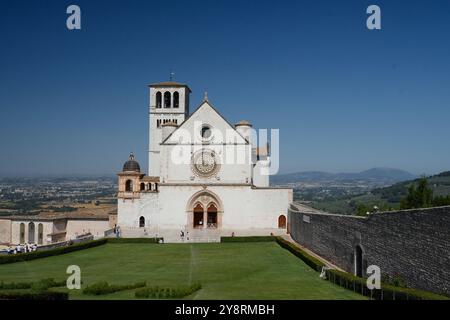 Célèbre basilique de Saint François d'assise, Basilique papale di San Francesco, à assise, Ombrie, Italie Banque D'Images