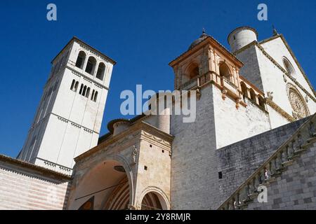 Célèbre basilique de Saint François d'assise, Basilique papale di San Francesco, à assise, Ombrie, Italie Banque D'Images