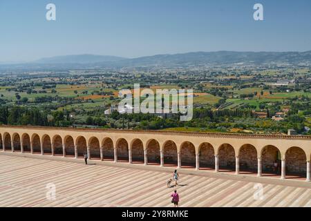 Célèbre basilique de Saint François d'assise, Basilique papale di San Francesco, à assise, Ombrie, Italie Banque D'Images