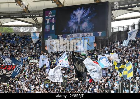 Rome, Italie. 06 octobre 2024. 6 octobre 2024, Stadio Olimpico, Roma, Italie ; Serie A Football; Lazio contre Empoli ; Lazio's supporters Credit : Roberto Ramaccia/Alamy Live News Banque D'Images