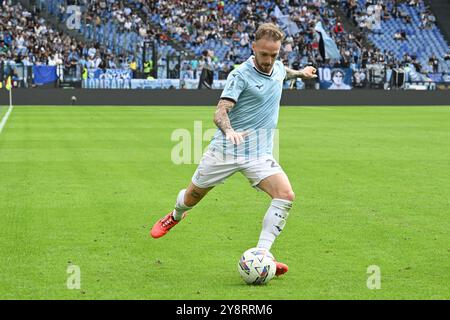 Rome, Italie. 06 octobre 2024. 6 octobre 2024, Stadio Olimpico, Roma, Italie ; Serie A Football; Lazio contre Empoli ; Manuel Lazzari de SS Lazio crédit : Roberto Ramaccia/Alamy Live News Banque D'Images