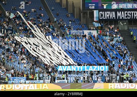 Rome, Italie. 06 octobre 2024. 6 octobre 2024, Stadio Olimpico, Roma, Italie ; Serie A Football; Lazio contre Empoli ; Lazio's supporters Credit : Roberto Ramaccia/Alamy Live News Banque D'Images