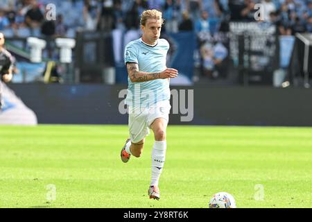 Rome, Italie. 06 octobre 2024. 6 octobre 2024, Stadio Olimpico, Roma, Italie ; Serie A Football; Lazio contre Empoli ; Nicolo Rovella de SS Lazio crédit : Roberto Ramaccia/Alamy Live News Banque D'Images