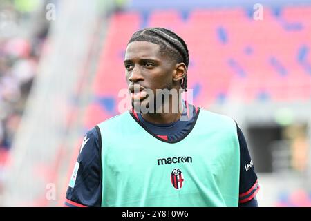 Iling-Junior Samuel (Bologna FC) lors du Bologna FC vs Parma Calcio, match de football italien Serie A à Bologne, Italie, 06 octobre 2024 Banque D'Images