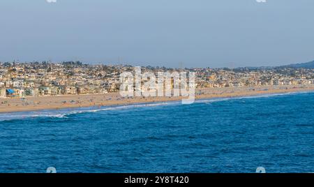 Vue panoramique de Manhattan Beach et quartier résidentiel à Los Angeles Banque D'Images