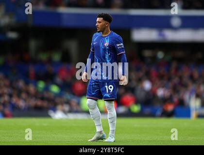 Londres, Royaume-Uni. 6 octobre 2024 ; Stamford Bridge, Chelsea, Londres, Angleterre : premier League Football, Chelsea versus Nottingham Forest ; Jadon Sancho de Chelsea crédit : action plus Sports images/Alamy Live News Banque D'Images