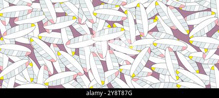 Surf abstrait, surf, illustration de planche de surf. Motifs artistiques. Affaires, voyages, vacances, concepts de passe-temps. Sport de plage. Bordure pour le texte Banque D'Images