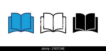 Vecteur d'icône de livre. ouvrir le vecteur d'icône de livre. icône ebook Illustration de Vecteur