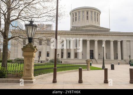 Columbus est la capitale de l'état de l'Ohio Statehouse le gouvernement dont le siège est à Banque D'Images