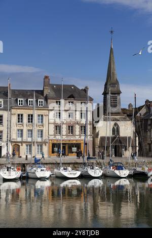 Port de Honfleur, Calvados, basse Normandie, France, Europe Banque D'Images