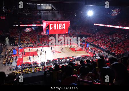 Chiba, Japon. 5 octobre 2024. Vue générale Basketball : 2024-25 B. Match DE LIGUE B1 entre Chiba jets et Utsunomiya Brex au Lala Arena Tokyo-Bay à Chiba, Japon . Crédit : Naoki Nishimura/AFLO SPORT/Alamy Live News Banque D'Images