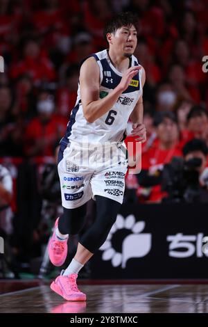 Chiba, Japon. 6 octobre 2024. Makoto Hiejima (Brex) Basketball : 2024-25 B. Match DE LIGUE B1 entre Chiba jets et Utsunomiya Brex au Lala Arena Tokyo-Bay à Chiba, Japon . Crédit : Naoki Morita/AFLO SPORT/Alamy Live News Banque D'Images