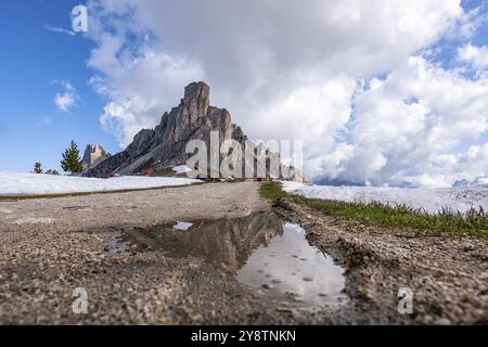 Mont Regusela sur le col de Giau dans les dolomites Banque D'Images