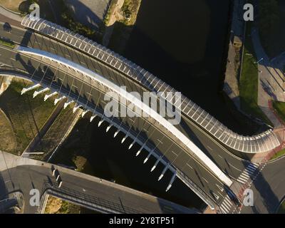 Pont de Kaiku, Barakaldo, Bizkaia, pays Basque, Espagne, Europe Banque D'Images