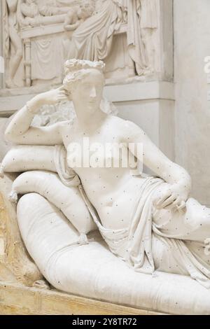 Possagno, Italie, juin 2022 : Pauline Borghese Bonaparte Vénus victorieuse par Antonio Canova, 1805, Europe Banque D'Images