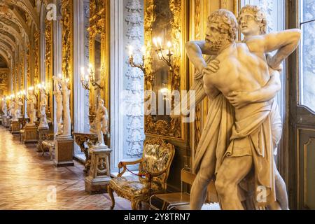 Rome, Italie, 28 décembre 2023 : Galerie Doria Pamphilj, palais de luxe du XVIe siècle, Europe Banque D'Images