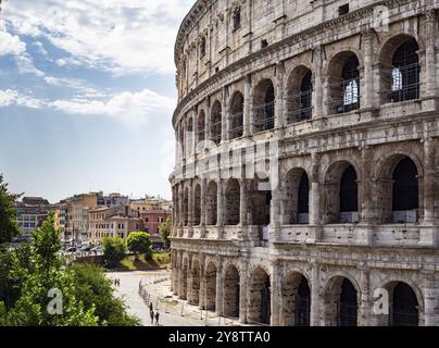 Vue sur le Colisée de Rome Banque D'Images