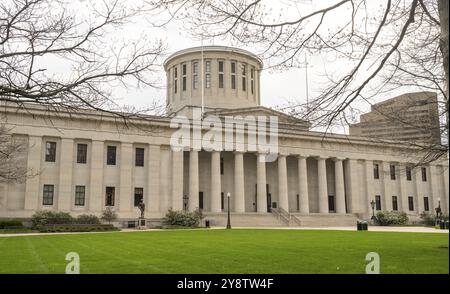 Columbus est la capitale de l'état de l'Ohio Statehouse le gouvernement dont le siège est à Banque D'Images