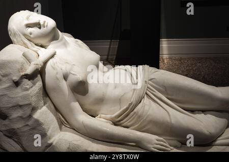 Bassano del Grappa, Italie, décembre 2022 : Magdalene couchée, Maddalena Giacente, par Antonio Canova, 1822, Europe Banque D'Images