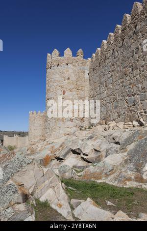 Murs d'Avila, Castilla y Leon, Espagne, Europe Banque D'Images