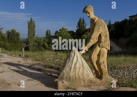 Monument aux saliers, Poza de la Sal, Burgos, Espagne, Europe Banque D'Images