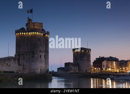 Tous les tours Nicholas et la chaine, la Rochelle, Charente-maritime, France, Europe Banque D'Images