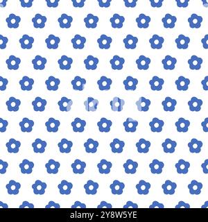 Motif vectoriel sans couture Tiny Blue Flowers Illustration de Vecteur