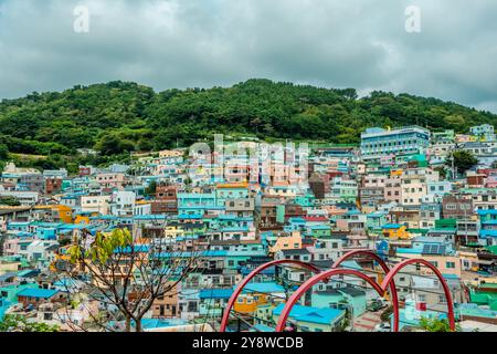 Le célèbre village culturel Gamcheon à Busan, Corée du Sud Banque D'Images