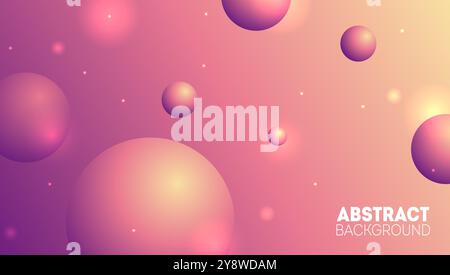 Résumé fond avec sphères 3d Illustration de Vecteur