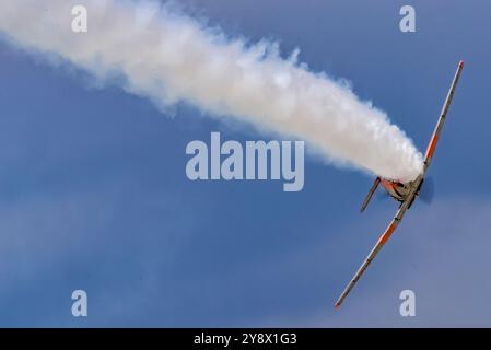 Sivrihisar Eskisehir Turkiye 09 21 2024 1953 NORTH AMERICAN T-6G TEXAN Happy Hour au SHG Air Show Banque D'Images