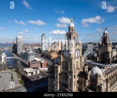 Bâtiments de foie, bureaux et appartements, Liverpool, Angleterre Banque D'Images