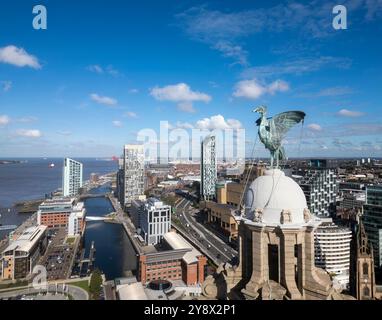 Bâtiments de foie, bureaux et appartements, Liverpool, Angleterre Banque D'Images