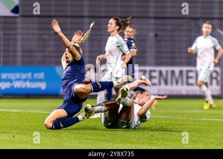 Selina Cerci (TSG 1899 Hoffenheim Frauen, #29) faute TSG 1899 Hoffenheim v. SV Werder Bremen, Fussball, Google Pixel Frauen-Bundesliga , 5. Spieltag, saison 2024/2025, 06.10.2024, Foto : Eibner-Pressefoto/Lena und Christina Wessely Banque D'Images