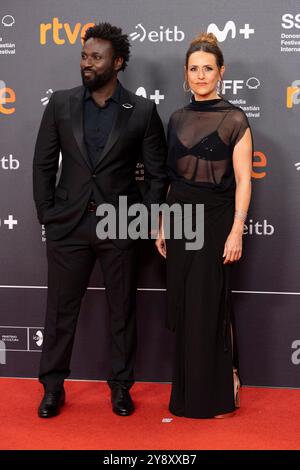 Itziar Ituño et Malcom Treviño assistent à la cérémonie de clôture du 72e Festival international du film de Saint-Sébastien au Palais Kursaal. (Photo de Nacho Lopez / SOPA images / SIPA USA) Banque D'Images