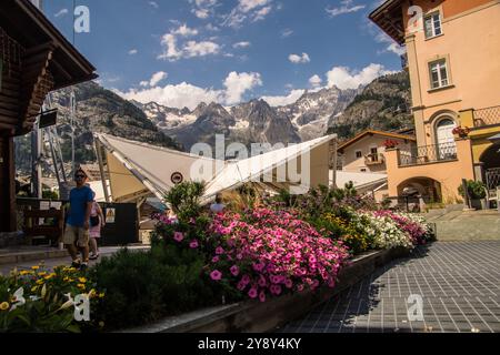 courmayeur à val aoste en italie Banque D'Images