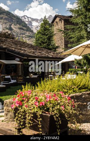 courmayeur à val aoste en italie Banque D'Images