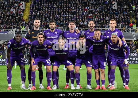 Formation de l'équipe ACF Fiorentina lors de l'ACF Fiorentina vs AC Milan, match de football italien Serie A à Florence, Italie, le 06 octobre 2024 Banque D'Images