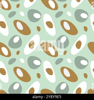 Motif pierres, fond marin. Sur fond vert menthe. Illustration vectorielle Illustration de Vecteur